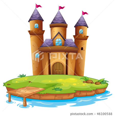 Isolated castle on white background Isolated castle on white background 46100588