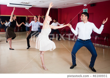 People dancing rock-and-roll 46100931
