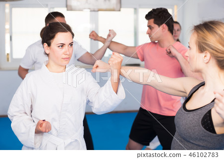 Mixed group of adult karate Mixed group of adult karate 46102783