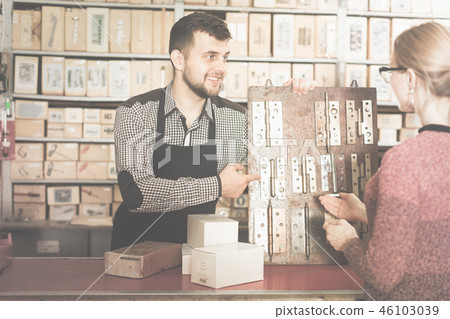 Seller offering door hinges to female Seller offering door hinges to female 46103039