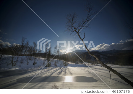 Norikura Maime沒有池塘冬天的風景 46107176