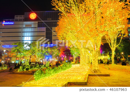 Illumination of Kego Park_Tenjin in Chuo-ku, Fukuoka City_TENJIN HIKARI SQUARE 46107963