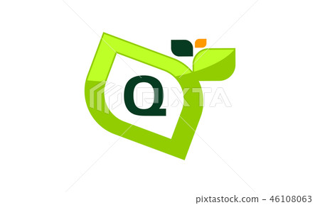 Leaf Initial Q Logo Design Template Vector 46108063