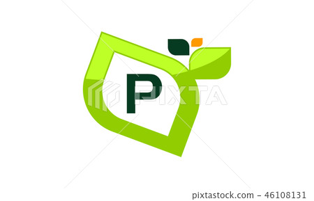 Leaf Initial P Logo Design Template Vector 46108131