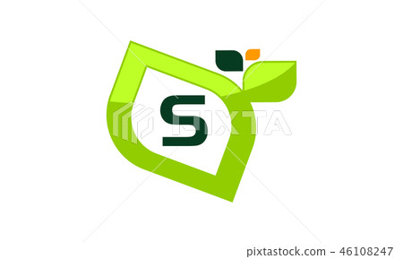 Leaf Initial S Logo Design Template Vector - Stock Illustration ...