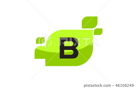 Leaf Initial B Logo Design Template Vector 46108249