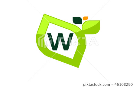 Leaf Initial W Logo Design Template Vector Leaf Initial W Logo Design Template Vector 46108290