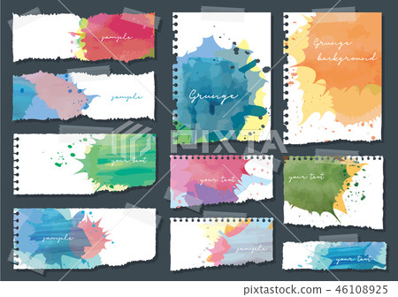 Grunge notepad set 46108925