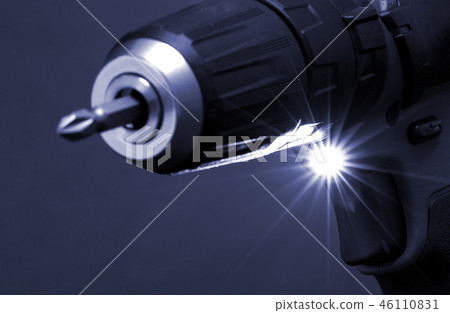 Cordless screwdriver or power drill isolated 46110831