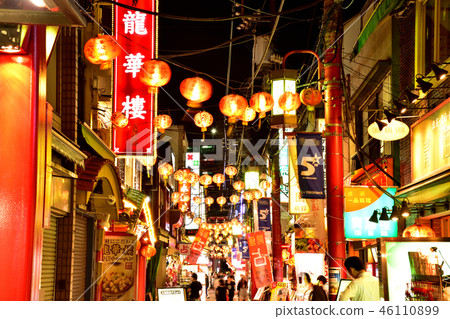 橫濱唐人街夜景 橫濱唐人街夜景 46110899