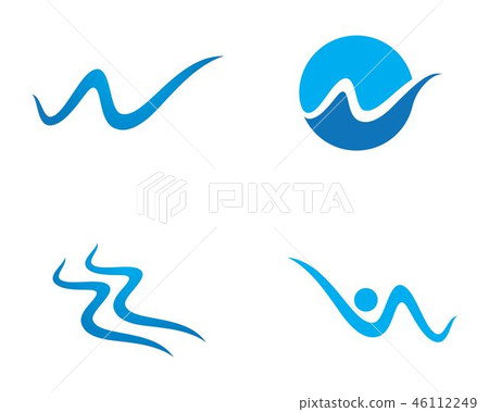 Water Wave symbol and icon Logo Template Water Wave symbol and icon Logo Template 46112249