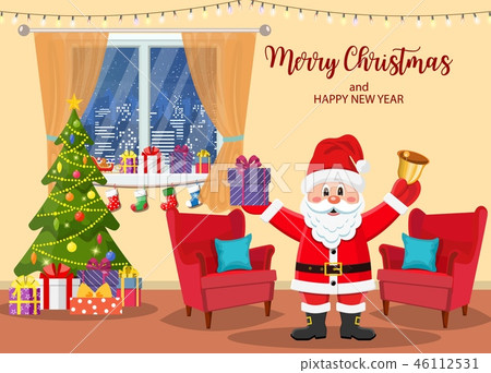 Christmas room interior. 46112531