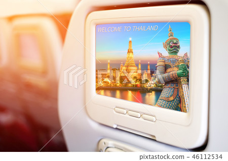 Aircraft In flight seat-back TV screen 46112534