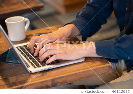 Casual business cafe businessman image 46112625