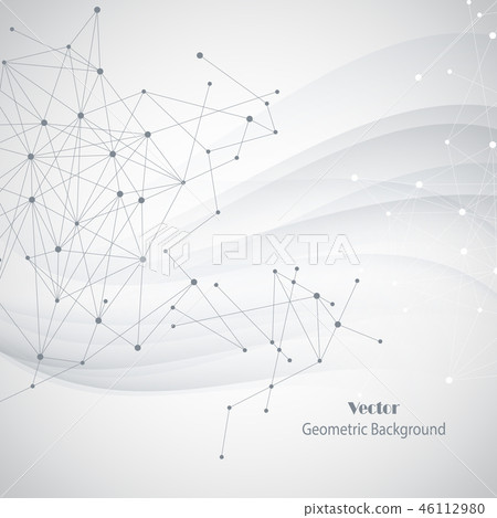 Abstract geometric background with connected lines and dots. Abstract geometric background with connected lines and dots. 46112980
