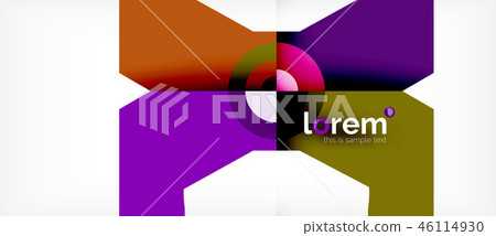 Colorful trendy geometric shapes background Colorful trendy geometric shapes background 46114930