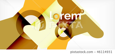 Geometric colorful shapes composition abstract background. Minimal dynamic design Geometric colorful shapes composition abstract background. Minimal dynamic design 46114931