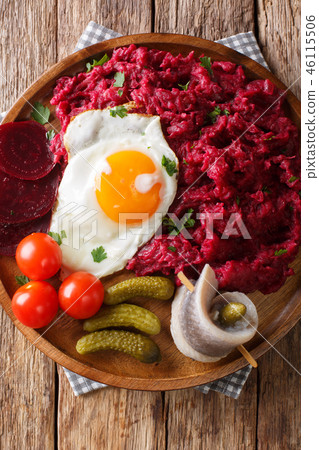 Labskaus is a traditional northern dish of potato Labskaus is a traditional northern dish of potato 46115506