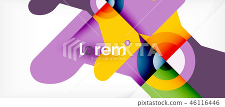 Abstract round elements composition background, organic design 46116446