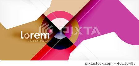Colorful trendy geometric shapes background Colorful trendy geometric shapes background 46116495
