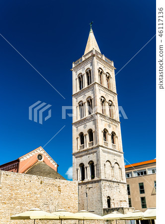 Bell tower of St. Anastasia Cathedral in Zadar, Croatia Bell tower of St. Anastasia Cathedral in Zadar, Croatia 46117136