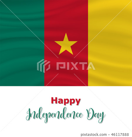 1 January. Cameroon Independence Day background 46117888