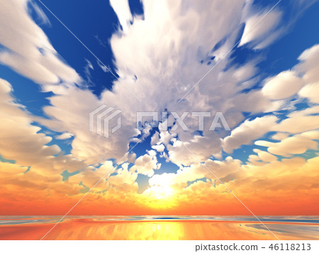 Wind and clouds with the sea 46118213