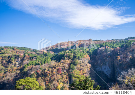 Japan Kyushu Kokonoe Town Jiuzhonglian Mountain Jiuzhong Mengda Suspension Bridge Hill Suspended Bridge Qilian Mountain kuju mountain 46118404