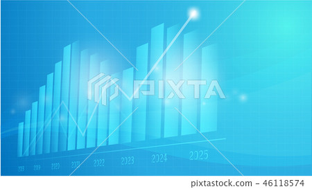 The business chart blue tone for background. 46118574