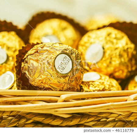 Ferrero Rocher chocolates close up 46118779