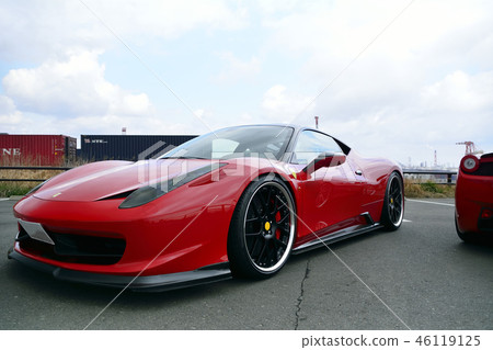 Red luxury sports car 46119125