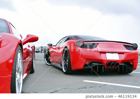 Red luxury sports car Red luxury sports car 46119134