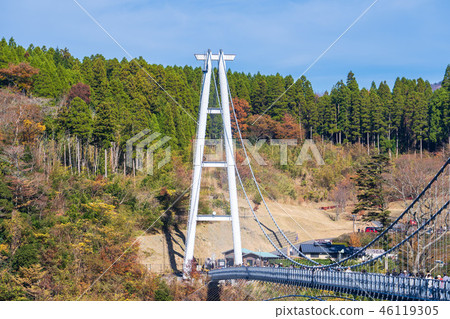 Japan Kyushu Suspension bridge Kuju Yumedai Suspension bridge Suspension bridge Suspension bridge suspension bridge 46119305