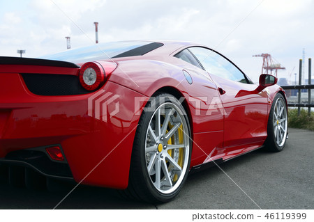 Red luxury sports car Red luxury sports car 46119399