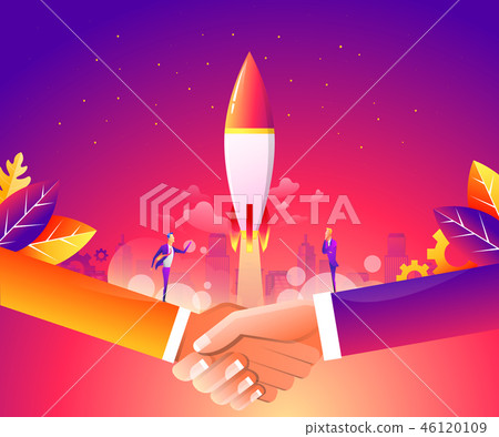 Business Start Up Concept for web page, banner, presentation, social media. Vector illustration 46120109