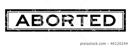 Grunge black aborted word square rubber stamp Grunge black aborted word square rubber stamp 46120244