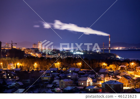 Night view to city outback 46121623