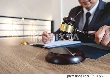 Legal law, advice and justice concept, counselor lawyer or notar Legal law, advice and justice concept, counselor lawyer or notar 46122708