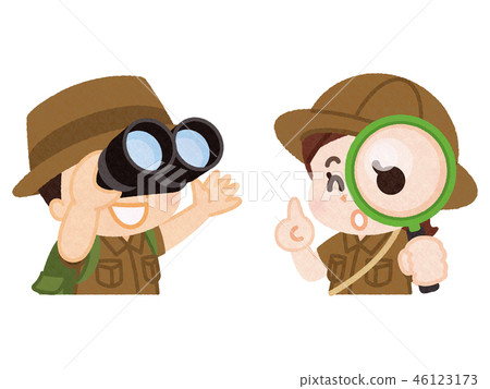 Child explorers who are looking for - Stock Illustration [46123173] - PIXTA