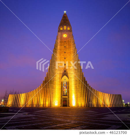 Hallgrimskirkja church in Reykjavik, Iceland. Hallgrimskirkja church in Reykjavik, Iceland. 46123700