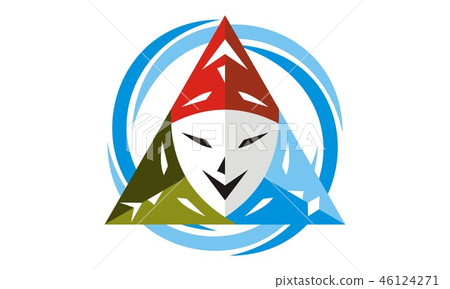 Theatrical Mask Logo Design Template Vector Theatrical Mask Logo Design Template Vector 46124271