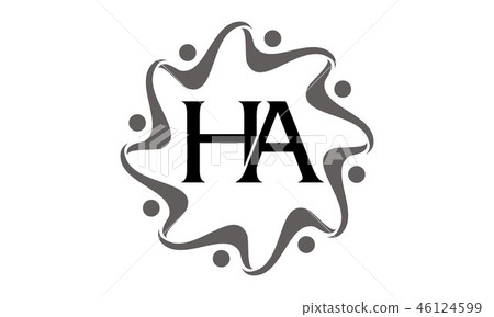 Letter HA Teamwork Letter HA Teamwork 46124599