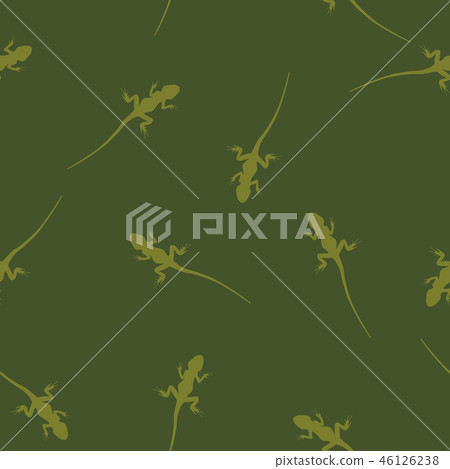 Seamless pattern light green Lizard silhouettes Seamless pattern light green Lizard silhouettes 46126238