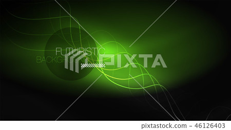 Neon lines wave background. Abstract composition Neon lines wave background. Abstract composition 46126403