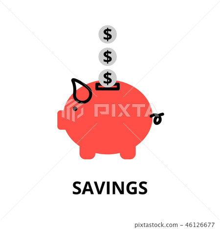 Finance savings icon, for graphic and web design 46126677