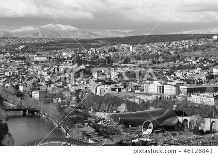 Center of Tbilisi, capital of Georgia on sunny day Center of Tbilisi, capital of Georgia on sunny day 46126841