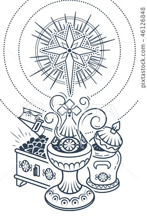 black frankincense, myrrh and gold 46126848