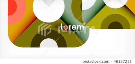 Abstract round elements composition background, organic design 46127251