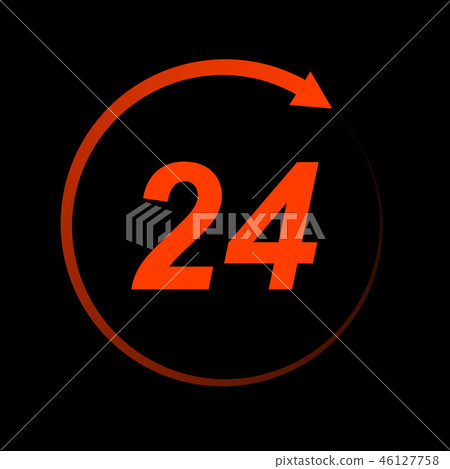 twenty four hour icon twenty four hour icon 46127758