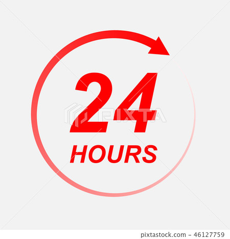 twenty four hour icon 46127759